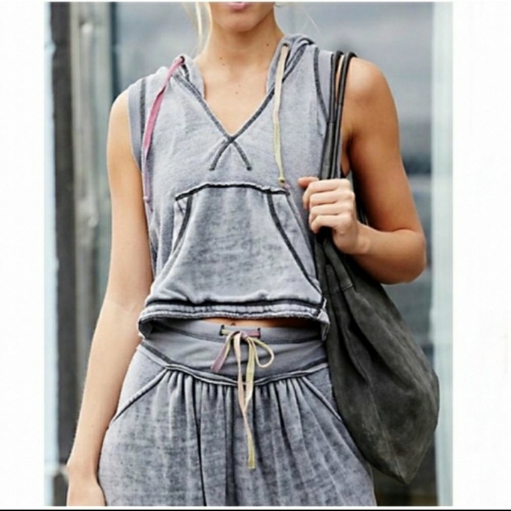Free People movement sleeveless hoodie